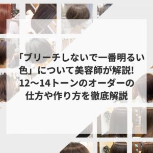 ブリーチしないで一番明るい色について美容師が解説1214トーンのオーダーの仕方や作り方を徹底解説