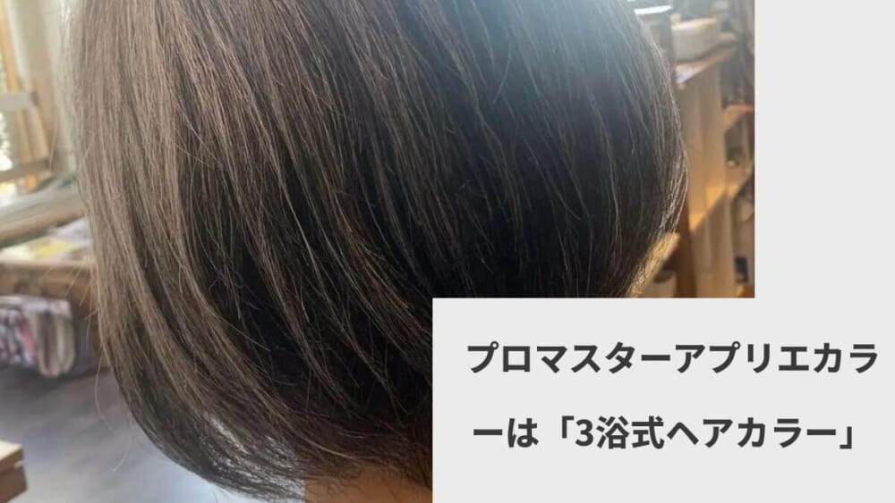 プロマスターアプリエカラーは「3浴式ヘアカラー」