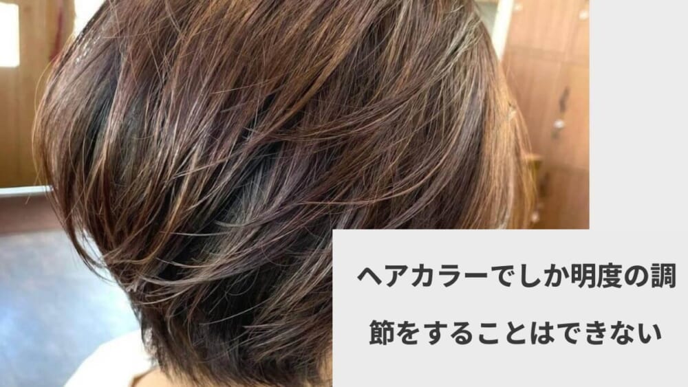 ヘアカラーでしか明度の調節をすることはできない