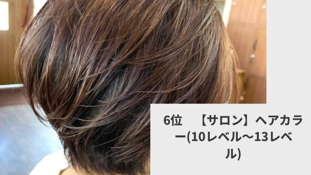 6位　【サロン】ヘアカラー（10レベル〜13レベル）